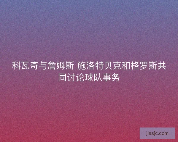 科瓦奇与詹姆斯 施洛特贝克和格罗斯共同讨论球队事务